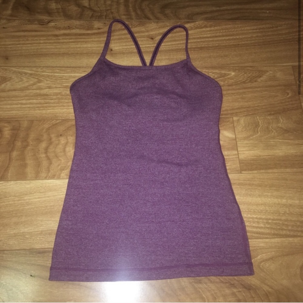 Lululemon 🍋 Mauve Power ‘Y’ Tank size 2